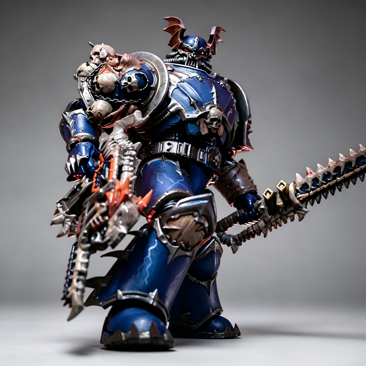 Night Lords Terror Squad Executioner (1/18 Scale) - Custom Grimdark Hand-Painted Warhammer 40K 1-of-1 Figure - Image 5