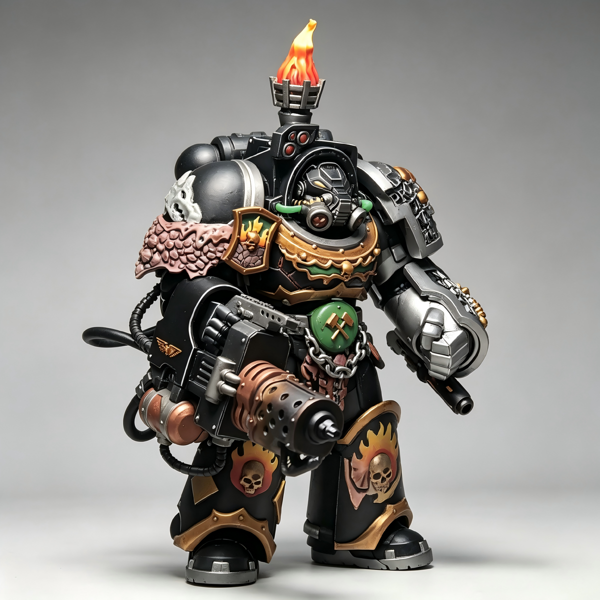 Salamanders Firedrakes Deathwatch Veteran - 1/18 Custom Terminator (Heavy Multi-Melt & Brazier) - Image 3