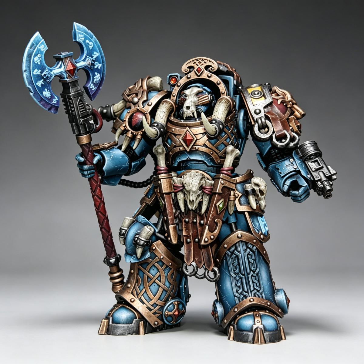 Space Wolves Praetor in Terminator Armour 1/18 Scale Custom Action Figure - Image 3