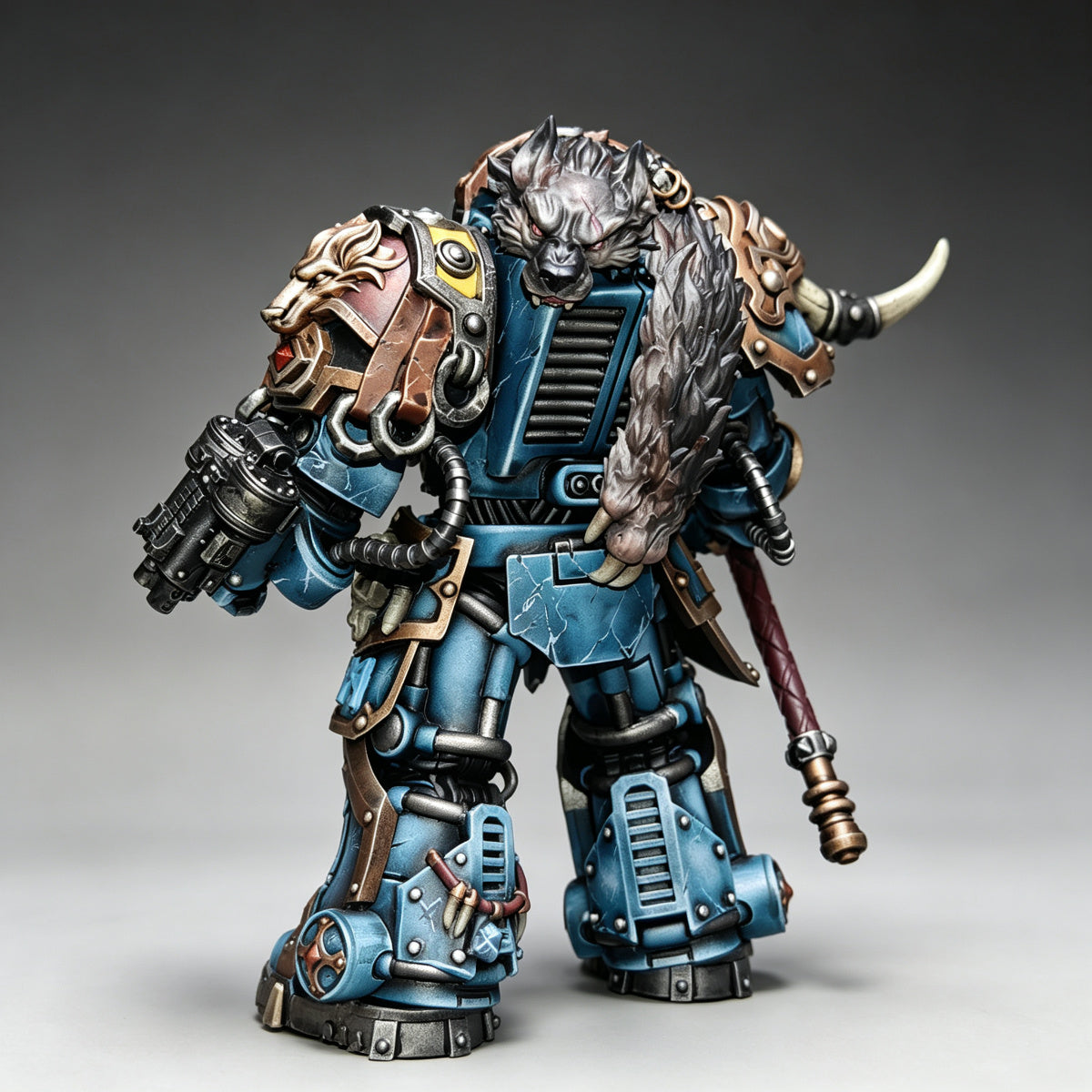 Space Wolves Praetor in Terminator Armour 1/18 Scale Custom Action Figure - Image 4