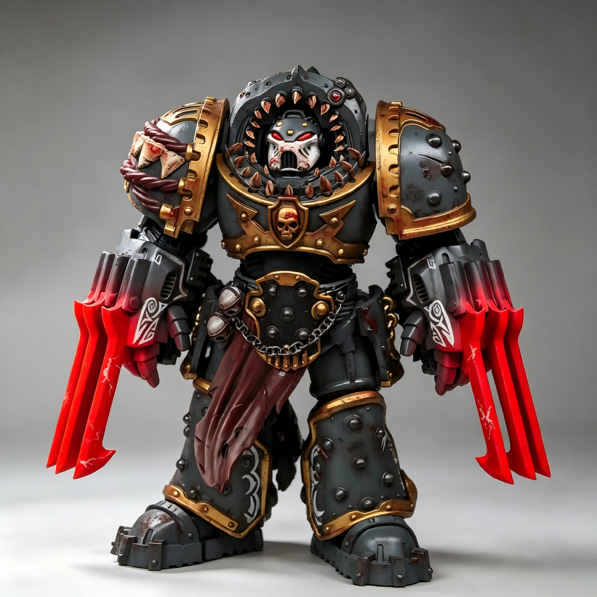 Carcharodons Tyberos the Red Wake - 1/18 Custom Figure(Customizable Claw Colors)