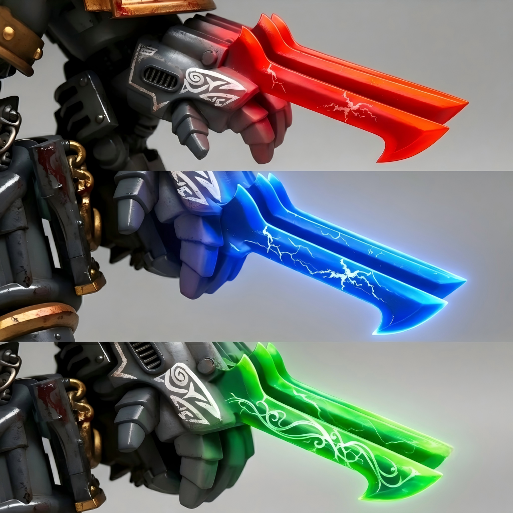 Carcharodons Tyberos the Red Wake - 1/18 Custom Figure(Customizable Claw Colors) - Image 2