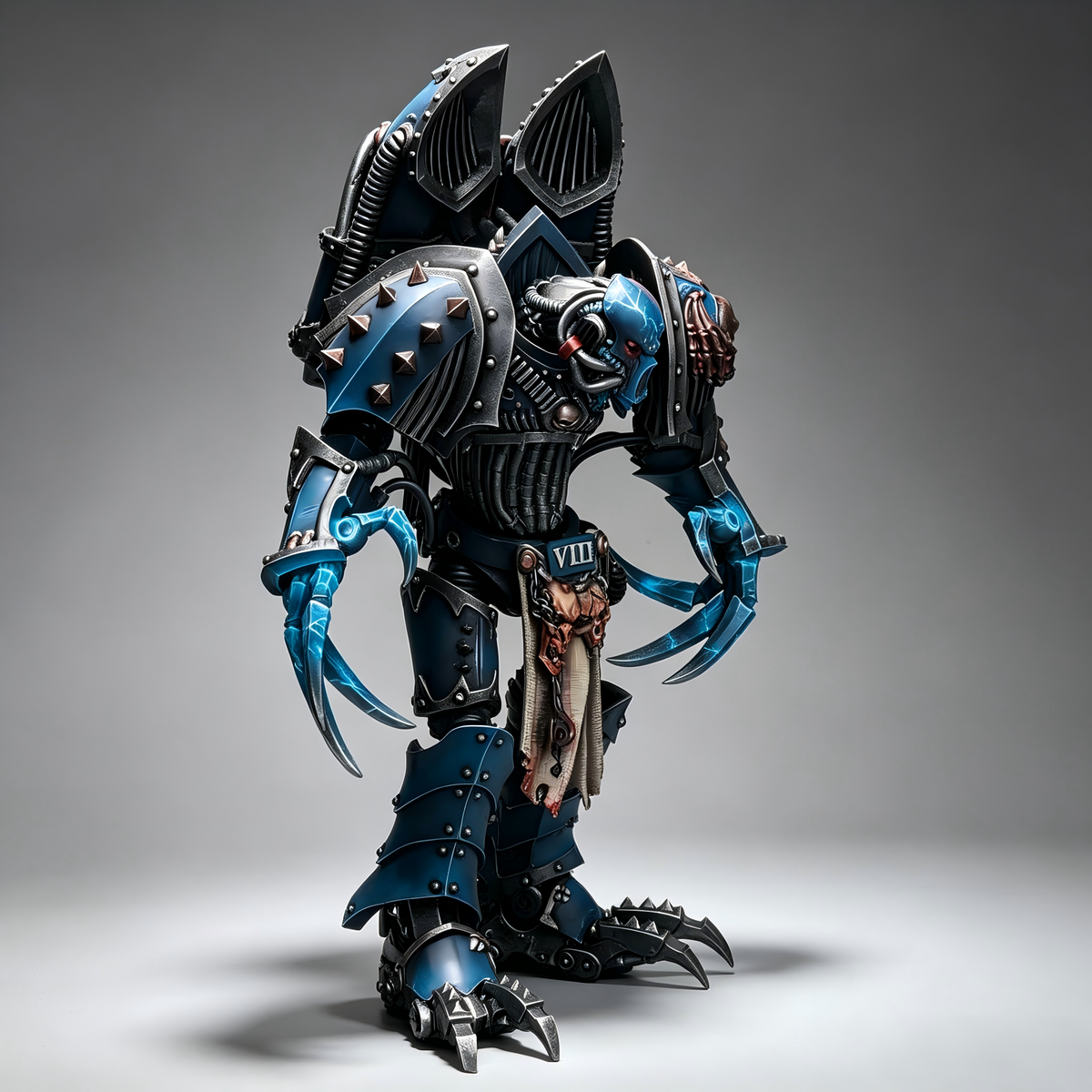 The VIII Legion Chaos Raptor (8-Inch) with Dual Lightning Claws – Premium Custom Painted Figure - Image 2
