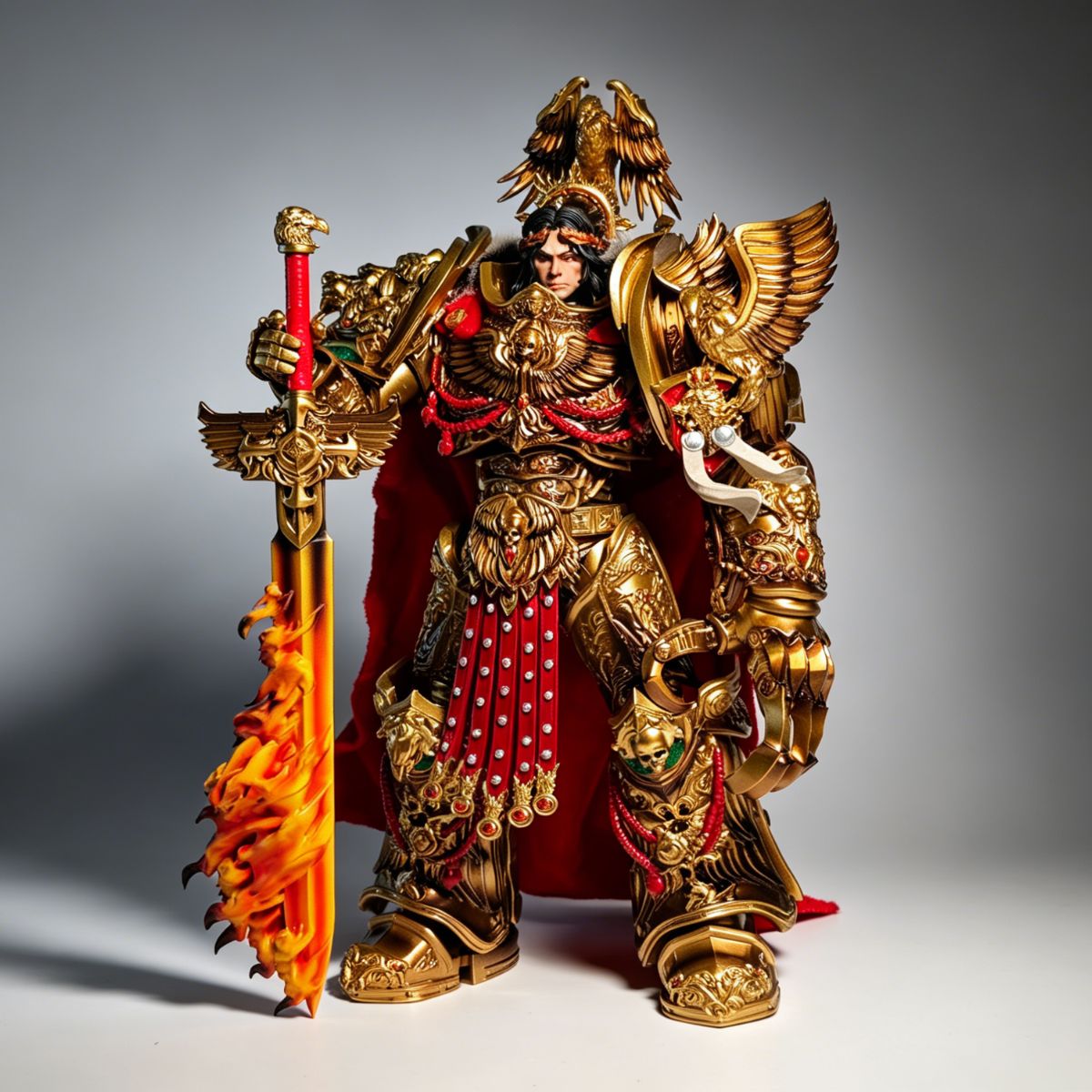 The Emperor of Mankind (Dual Head Options) – 11-Inch Scale Custom Repaint（gold） - 11-Inch