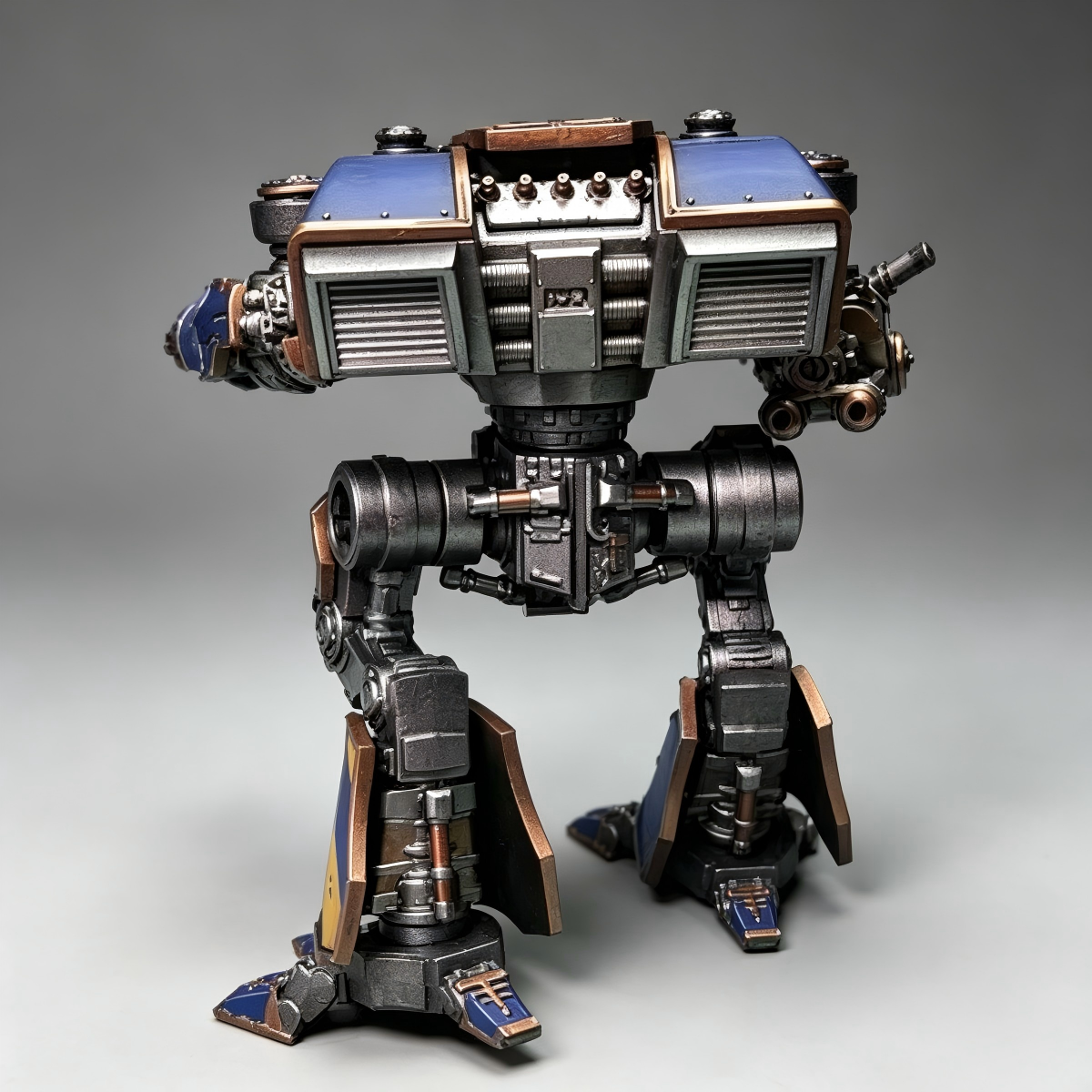 Warhound Scout Titan (10inches ) Hand Painted Mecha (Cobalt Blue & Gold) - Image 4