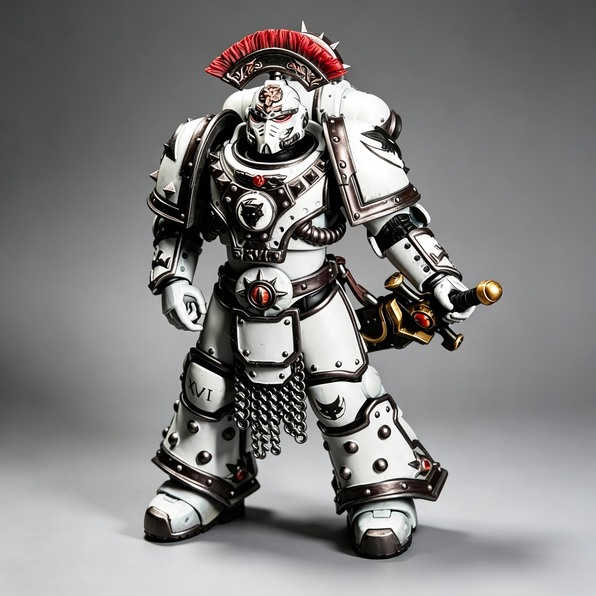 XVI Legion Lunar Wolf Captain (Dual Pauldron Edition) - Custom Figure - Image 2