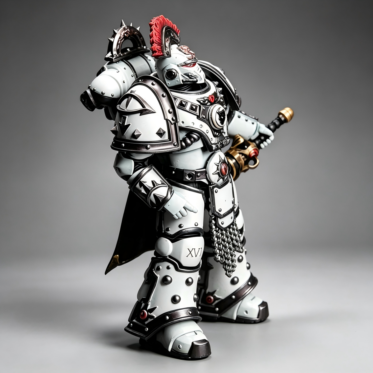 XVI Legion Lunar Wolf Captain (Dual Pauldron Edition) - Custom Figure - Image 4